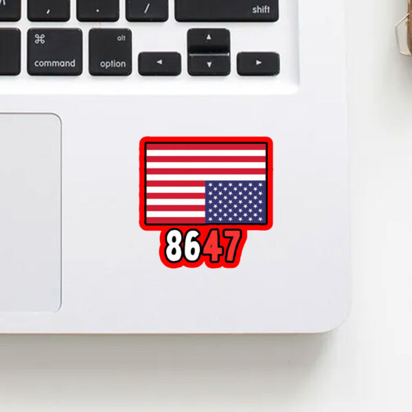 8647 America Flag 2025 Sticker, Car Magnet