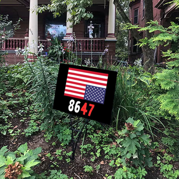 8647 America Flag 2025 Yard Sign