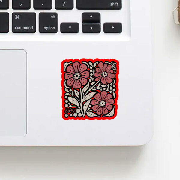 8647 Subtle Anti Trump 86 47 Floral Boho Style Sticker, Car Magnet