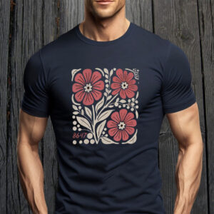 8647 Subtle Anti Trump 86 47 Floral Boho Style T-Shirt