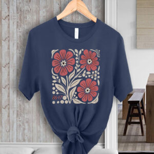 8647 Subtle Anti Trump 86 47 Floral Boho Style T-Shirt