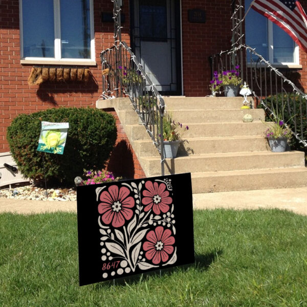 8647 Subtle Anti Trump 86 47 Floral Boho Style Yard Sign