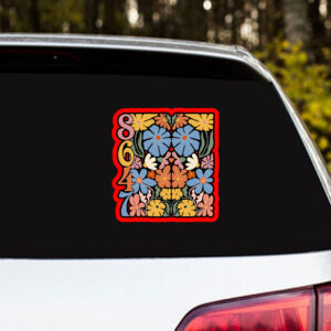 8647 Subtle Anti Trump Anti MAGA 86 47 Floral Boho Sticker, Car Magnet