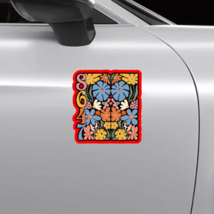 8647 Subtle Anti Trump Anti MAGA 86 47 Floral Boho Sticker, Car Magnet