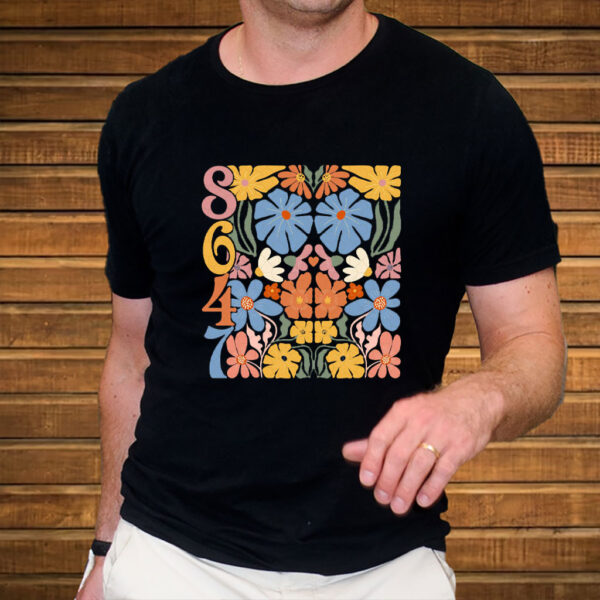 8647 Subtle Anti Trump Anti MAGA 86 47 Floral Boho T-Shirt