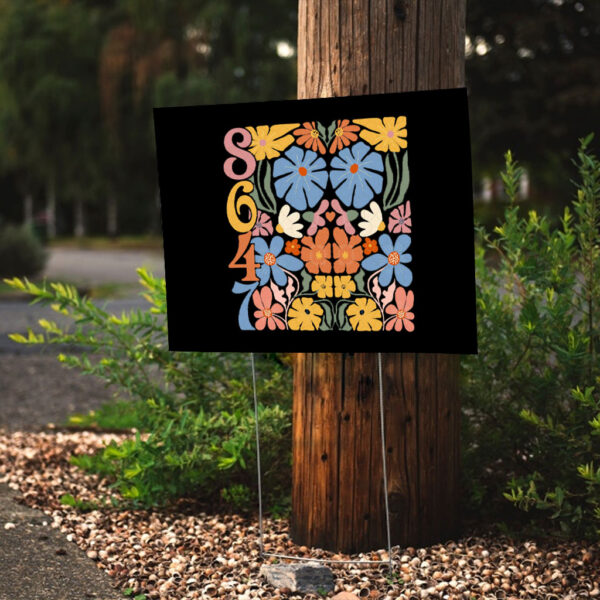 8647 Subtle Anti Trump Anti MAGA 86 47 Floral Boho Yard Sign