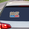 8647 seashells US flag stripes anti Trump Sticker, Car Magnet