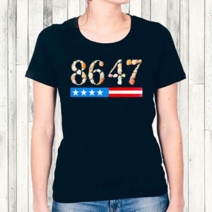 8647 seashells US flag stripes anti Trump T-Shirt