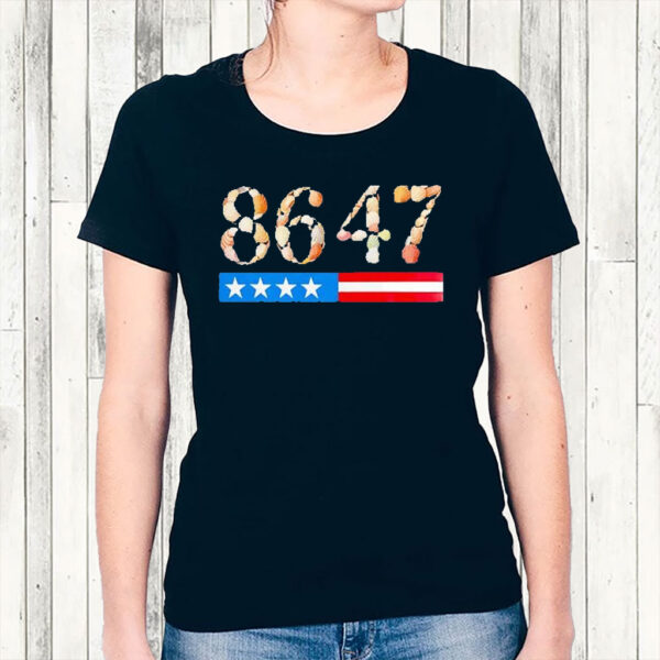 8647 seashells US flag stripes anti Trump T-Shirt