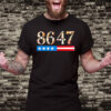 8647 seashells US flag stripes anti Trump T-Shirt