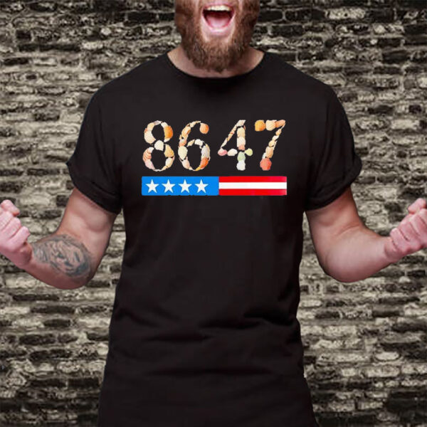 8647 seashells US flag stripes anti Trump T-Shirt