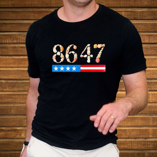 8647 seashells US flag stripes anti Trump T-Shirt