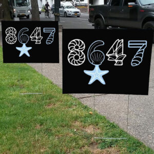 8647 starfish seashells anti Trump Yard Sign