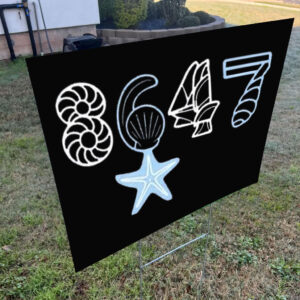 8647 starfish seashells anti Trump Yard Sign