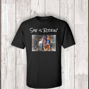 AOC She is Rizzin, Fight the Oligarchy Rally T-Shirt