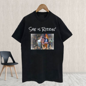 AOC She is Rizzin, Fight the Oligarchy Rally T-Shirt