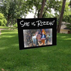 AOC She is Rizzin, Fight the Oligarchy Rally Yard Sign