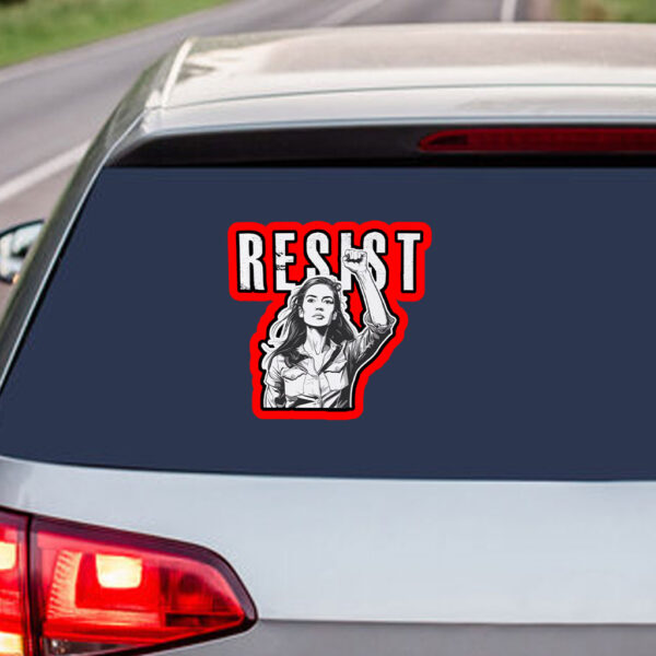 Alexandria Ocasio Cortez Resist Sticker, Car Magnet