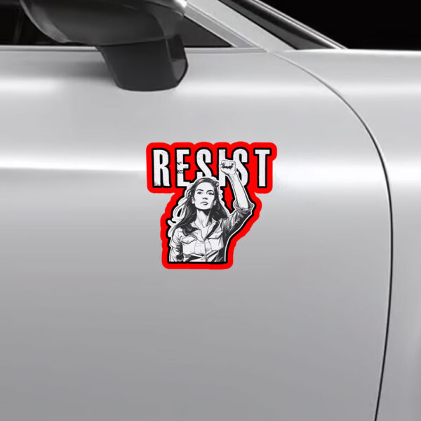 Alexandria Ocasio Cortez Resist Sticker, Car Magnet