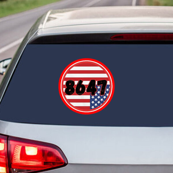 Anti-Trump 8647 flag Sticker, Car Magnet