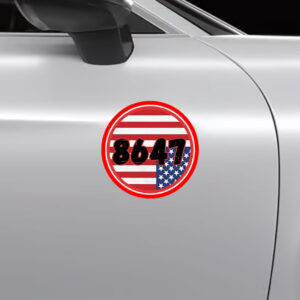 Anti-Trump 8647 flag Sticker, Car Magnet