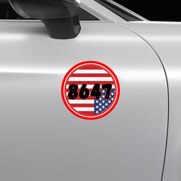 Anti-Trump 8647 flag Sticker, Car Magnet