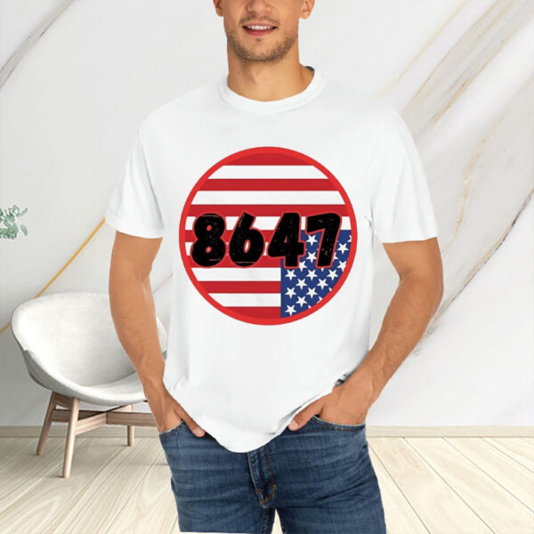 Anti-Trump 8647 flag T-Shirt