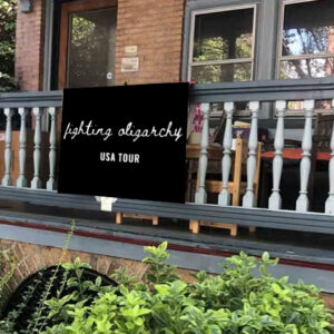 Anti Trump-Fighting Oligarchy USA Tour Political Yard Sign