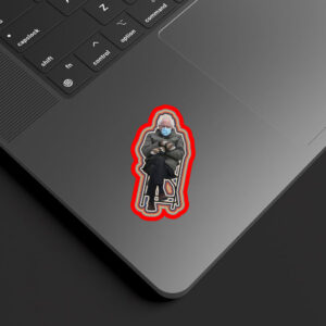 Anti Trump MAGA Fascism, Bernie Sanders Mittens Meme Sticker, Car Magnet