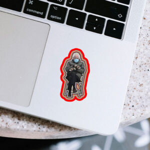 Anti Trump MAGA Fascism, Bernie Sanders Mittens Meme Sticker, Car Magnet