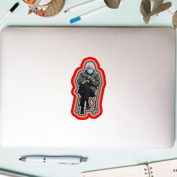 Anti Trump MAGA Fascism, Bernie Sanders Mittens Meme Sticker, Car Magnet