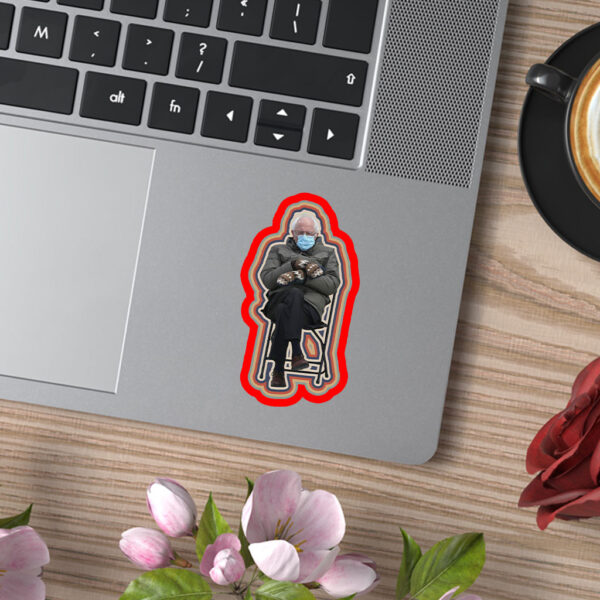 Anti Trump MAGA Fascism, Bernie Sanders Mittens Meme Sticker, Car Magnet