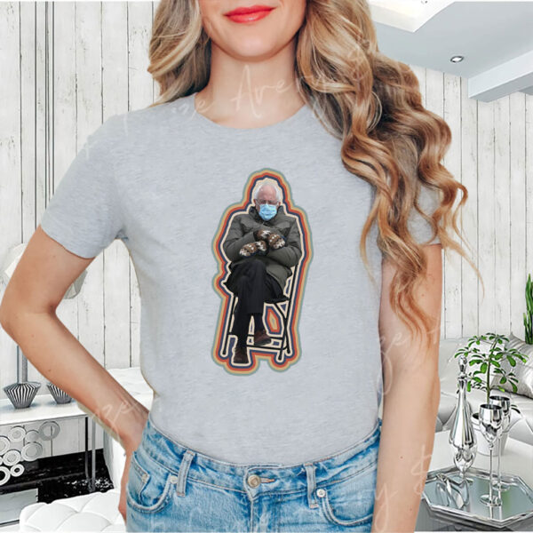 Anti Trump MAGA Fascism, Bernie Sanders Mittens Meme T-Shirt