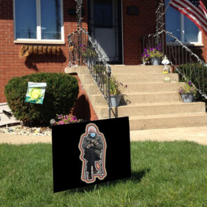 Anti Trump MAGA Fascism, Bernie Sanders Mittens Meme Yard Sign