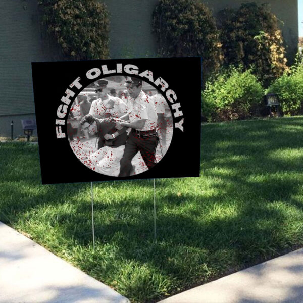 Bernie Sanders, Fight Oligarchy Tour, 1963 Bernie Arrest Photo Yard Sign