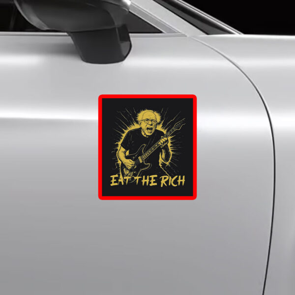 Bernie Sanders Fight Oligarchy Tour Eat The Rich Sticker, Car Magnet
