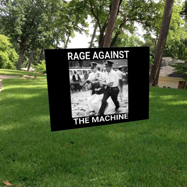 Bernie Sanders, Rage Against The Machine, Fight Oligarchy Tour Yard Sign