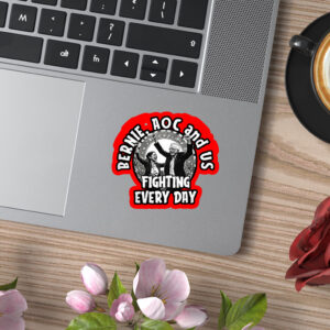 Bernie and AOC, Fighting Oligarchy Day Sticker, Car Magnet