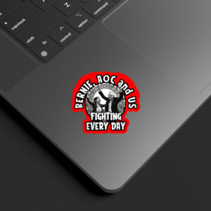 Bernie and AOC, Fighting Oligarchy Day Sticker, Car Magnet