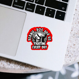 Bernie and AOC, Fighting Oligarchy Day Sticker, Car Magnet