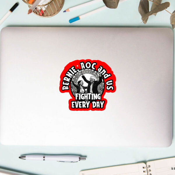 Bernie and AOC, Fighting Oligarchy Day Sticker, Car Magnet