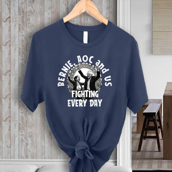 Bernie and AOC, Fighting Oligarchy Day T-Shirt