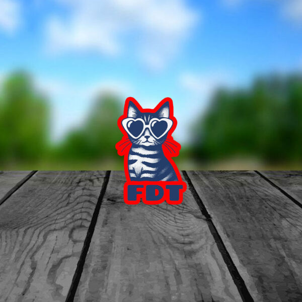 Cat FDT Anti-Trump Anti-Maga Sticker, Car Magnet