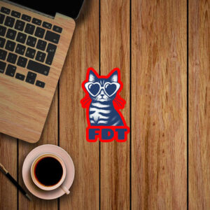 Cat FDT Anti-Trump Anti-Maga Sticker, Car Magnet