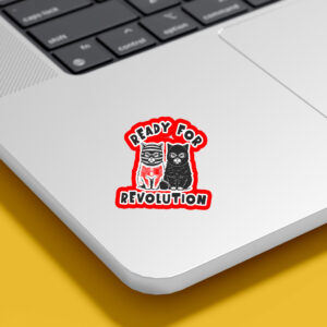 Cat Lady Revolution - Fight the Oligarchy Sticker, Car Magnet