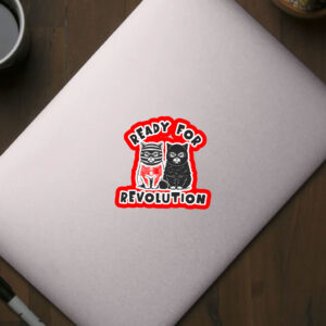 Cat Lady Revolution - Fight the Oligarchy Sticker, Car Magnet