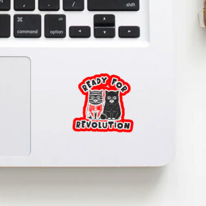 Cat Lady Revolution - Fight the Oligarchy Sticker, Car Magnet