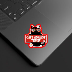 Cats against Trump - Fuck Donald Trump 2025 Sticker, Car Magnet