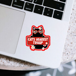 Cats against Trump - Fuck Donald Trump 2025 Sticker, Car Magnet