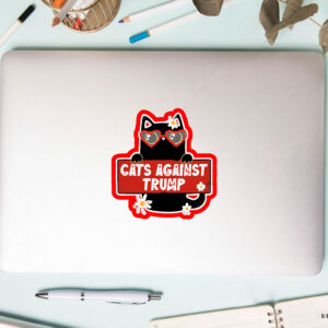 Cats against Trump - Fuck Donald Trump 2025 Sticker, Car Magnet
